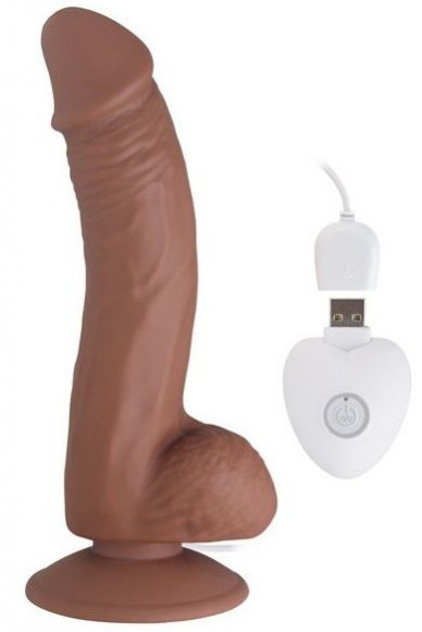 Коричневый вибратор SEDUCER 20 Function Veined Dong - 20 см. Коричневый вибратор SEDUCER 20 Function Veined Dong - 20 см.