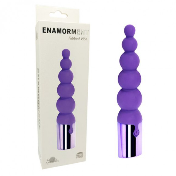 Фиолетовый вибратор-ёлочка Enamorment Ribbed Vibe - 18,2 см. Фиолетовый вибратор-ёлочка Enamorment Ribbed Vibe - 18,2 см.