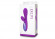 Фиолетовый вибромассажер Excite 6x Rabbit Style со стимуляцией клитора - 17,8 см.