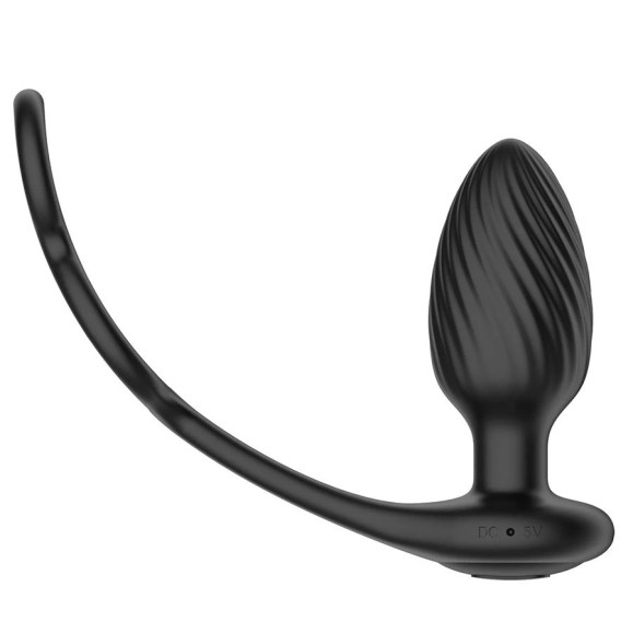 Черная анальная вибровтулка Tornado with Cock & Ball Rings с эрекционными кольцами Черная анальная вибровтулка Tornado with Cock & Ball Rings с эрекционными кольцами