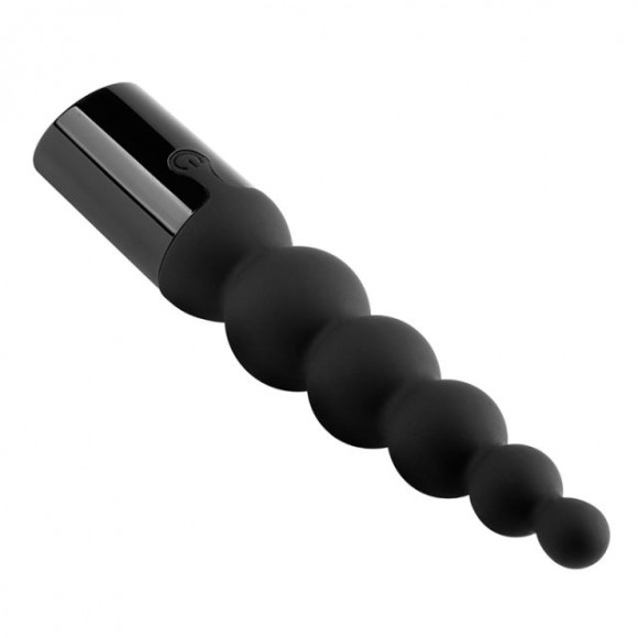 Черный вибратор-ёлочка Enamorment Ribbed Vibe - 18,2 см. Черный вибратор-ёлочка Enamorment Ribbed Vibe - 18,2 см.