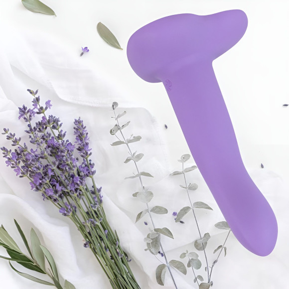 Фиолетовый нереалистичный дилдо Emotional - 13 см.