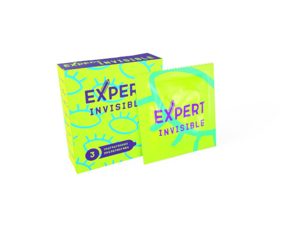 Ультратонкие презервативы Expert Invisible - 3 шт. Ультратонкие презервативы Expert Invisible - 3 шт.