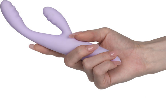 Сиреневый интерактивный вибростимулятор-кролик Cici+ 2 с функцией нагрева - 17,8 см. Сиреневый интерактивный вибростимулятор-кролик Cici+ 2 с функцией нагрева - 17,8 см.