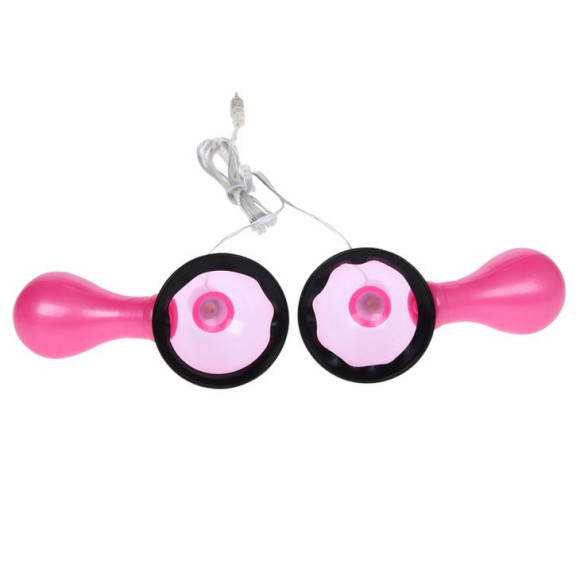 Розовые присоски-вибромассажеры для сосков Розовые присоски-вибромассажеры для сосков