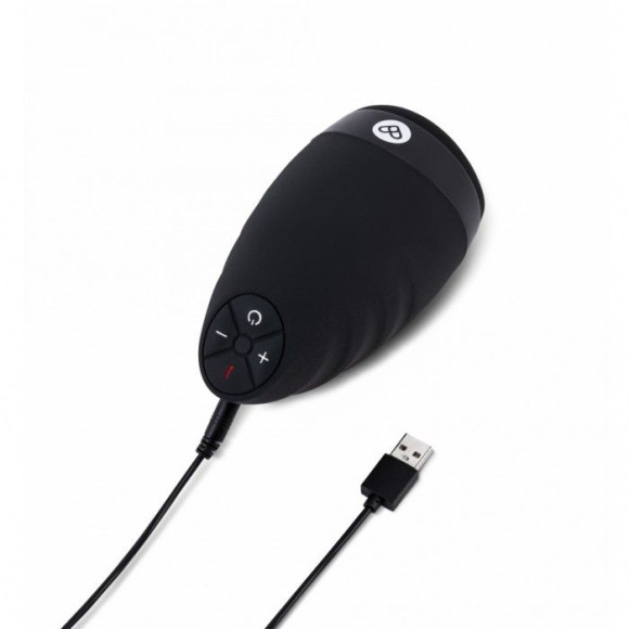 Черный вибромастурбатор для мужчин с подогревом Черный вибромастурбатор для мужчин с подогревом