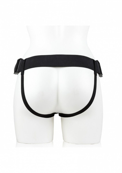 Телесный реалистичный вибрострапон-фаллопротез с мошонкой - 18 см. Телесный реалистичный вибрострапон-фаллопротез с мошонкой - 18 см.