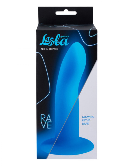 Синий, светящийся в темноте стимулятор Neon Driver - 13,3 см. Синий, светящийся в темноте стимулятор Neon Driver - 13,3 см.