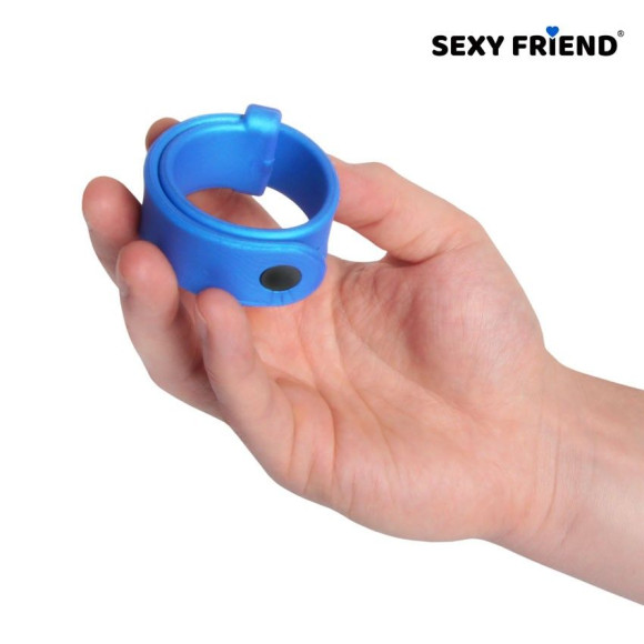 Голубой эрекционный ремешок-утяжка Голубой эрекционный ремешок-утяжка