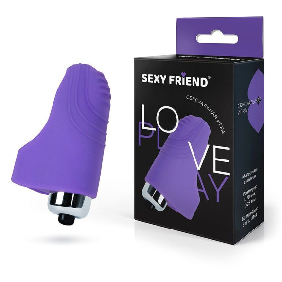 Фиолетовая вибронасадка на палец Фиолетовая вибронасадка на палец