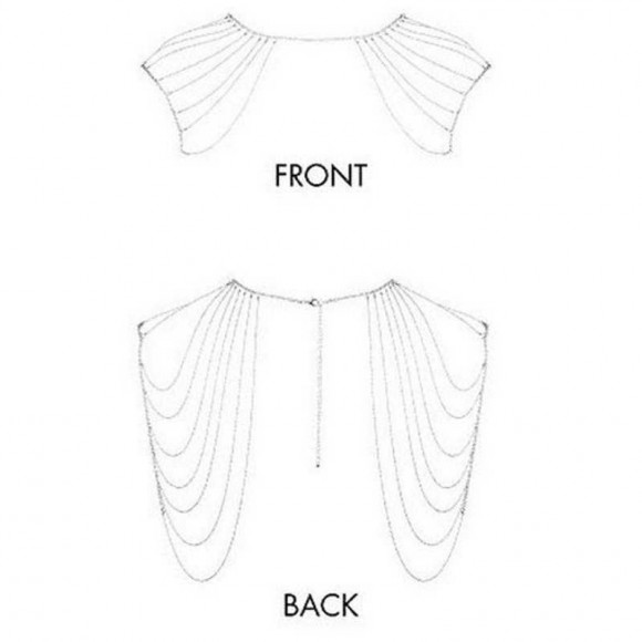 Серебристое украшение на плечи Magnifique Metallic Chain Shoulders & Back Jewelry Серебристое украшение на плечи Magnifique Metallic Chain Shoulders & Back Jewelry