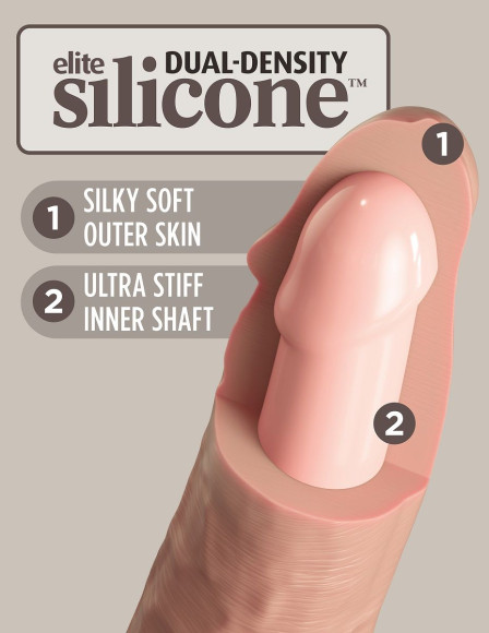Телесный фаллоимитатор 6 Silicone Dual Density Cock - 17 см. Телесный фаллоимитатор 6 Silicone Dual Density Cock - 17 см.