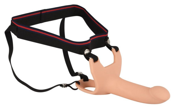 Силиконовый полый страпон на ремнях Silicone Strap-on - 16 см. Силиконовый полый страпон на ремнях Silicone Strap-on - 16 см.