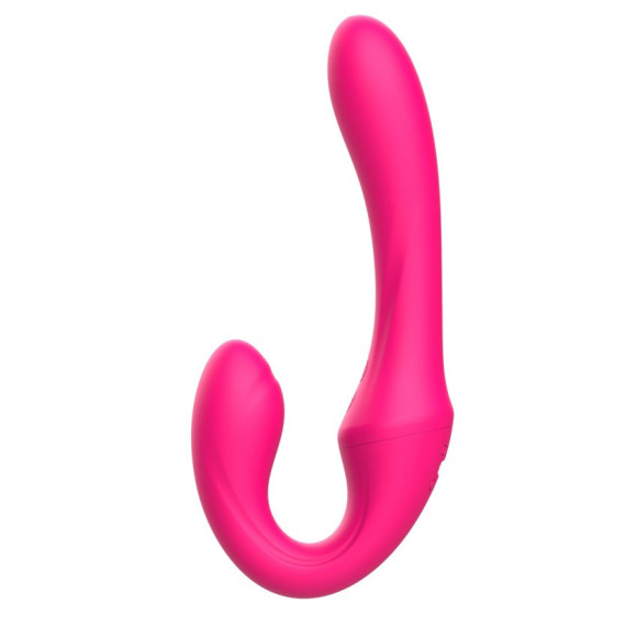 Розовый вибратор с клиторальным отростком и пультом ДУ- 19,6 см. Розовый вибратор с клиторальным отростком и пультом ДУ- 19,6 см.