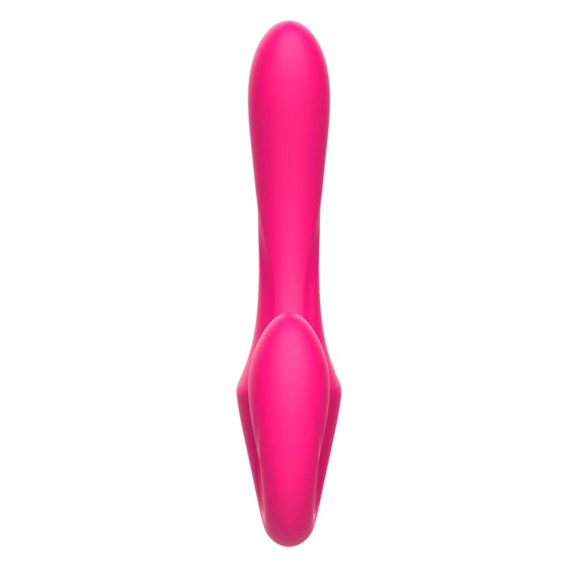 Розовый вибратор с клиторальным отростком и пультом ДУ- 19,6 см. Розовый вибратор с клиторальным отростком и пультом ДУ- 19,6 см.