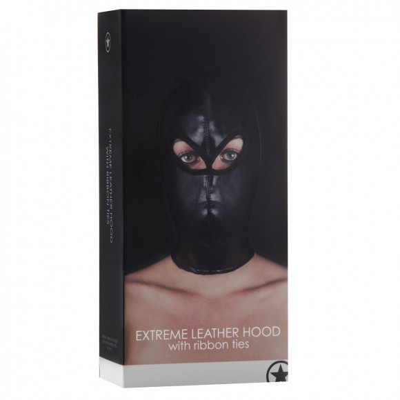 Черная маска Extreme Leather Hood
