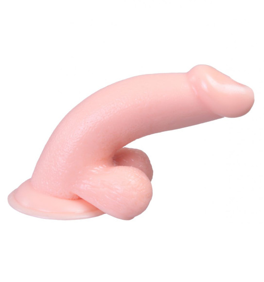 Телесный вибратор Vibrating Dong with Balls - 14 см. Телесный вибратор Vibrating Dong with Balls - 14 см.