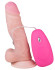Телесный вибромассажер на присоске с проводным пультом - 17 см. Телесный вибромассажер на присоске с проводным пультом - 17 см.