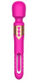Розовый двусторонний wand-вибратор с функцией фингеринга - 26 см. Розовый двусторонний wand-вибратор с функцией фингеринга - 26 см.