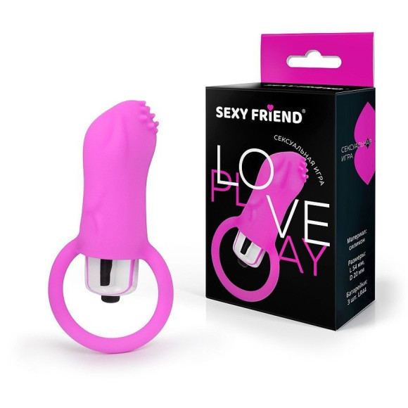 Ярко-розовый вибростимулятор с шипами и петелькой Ярко-розовый вибростимулятор с шипами и петелькой