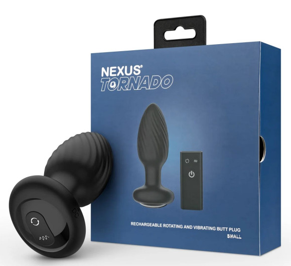 Черная анальная вибровтулка Nexus Tornado - 9,8 см. Черная анальная вибровтулка Nexus Tornado - 9,8 см.