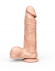 Реалистичный гелевый дилдо с мошонкой и присоской - 21 см.